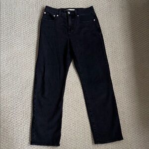 Madewell Women's Petite 90s Straight Black Jeans